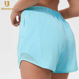 Women's Quick-Dry Running Yoga Shorts - High Waist Athletic Shorts