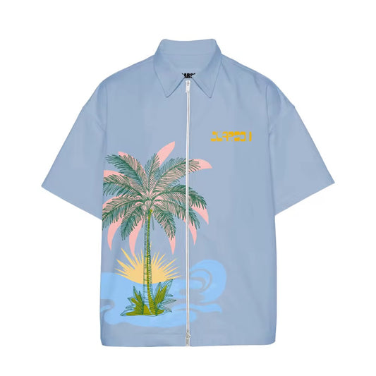 Men's Hawaiian Floral Shirt - Quick Dry Poplin Short Sleeve