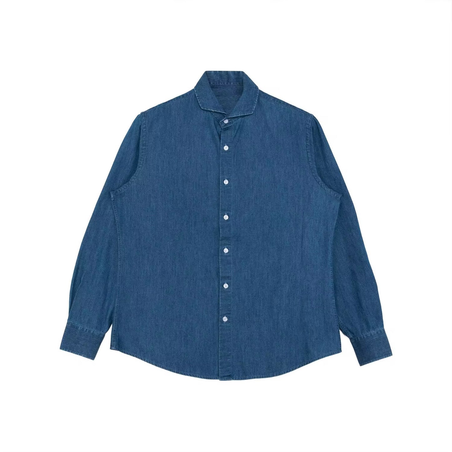 Men's Denim Casual Shirt - 100% Cotton Loose Fit