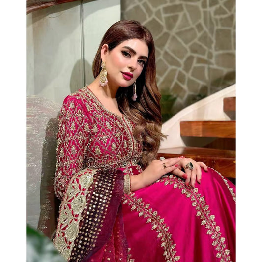 Heavy Sequins Embroidery Anarkali Gown - Chinon Silk Ethnic Outfit