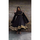 Elegant Black Party Wear Gown with Thread and Sequin Work - 3 Piece Set
