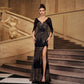 Elegant Black Evening Gown with Side Slit