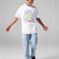 Premium Embroidered Cartoon T-Shirt - 100% Cotton Casual Oversized Fit