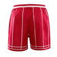 Red Stripes Simple Design Basketball Shirts And Shorts