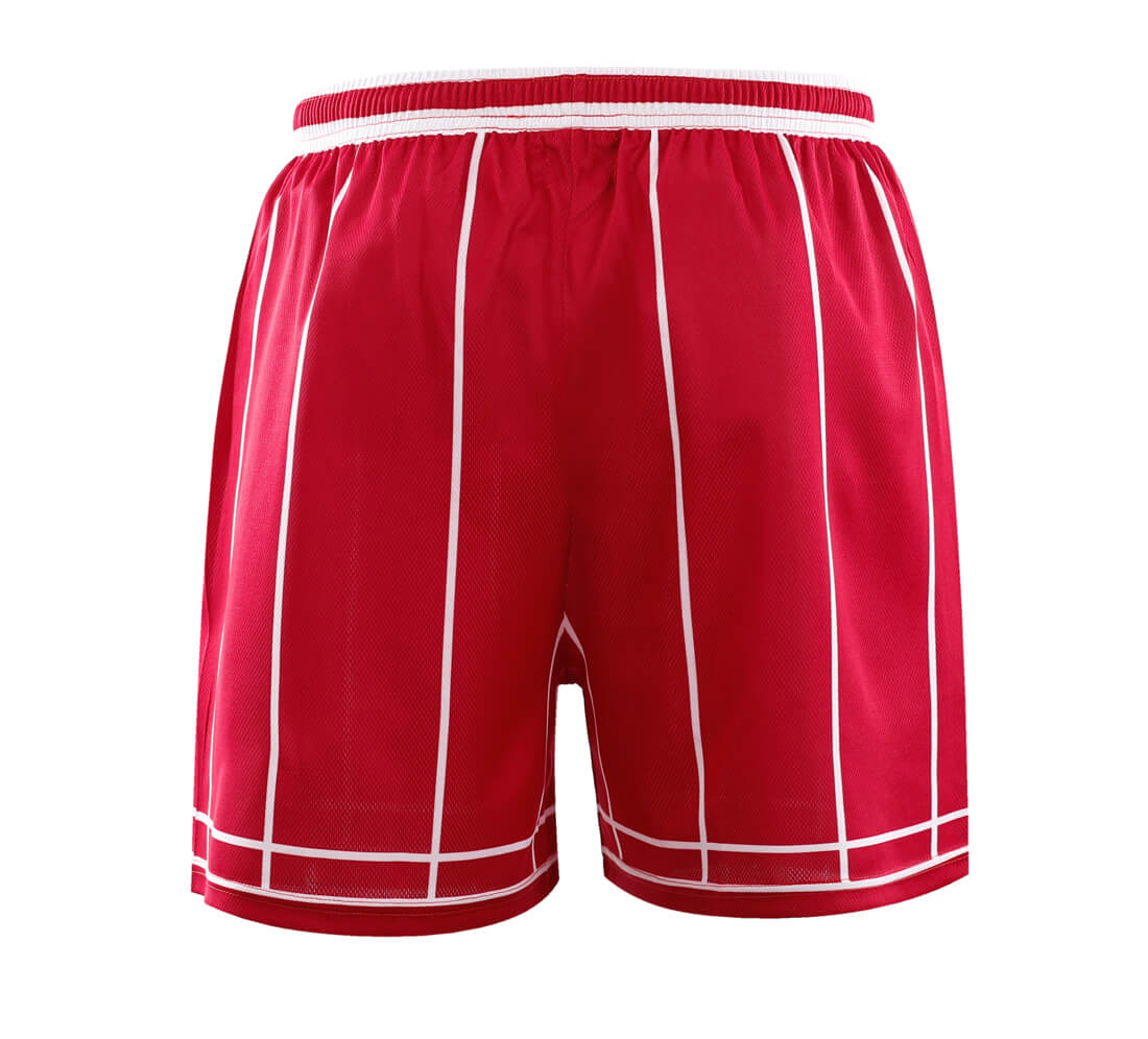 Red Stripes Simple Design Basketball Shirts And Shorts