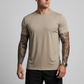 Beige athletic t-shirt without logo