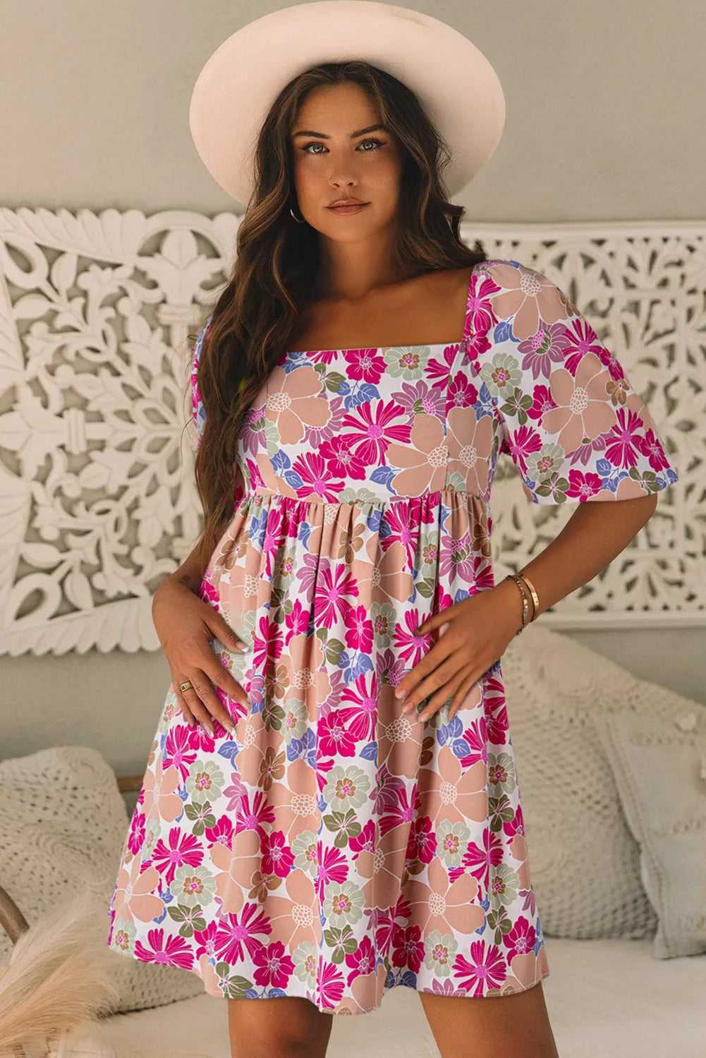 Summer Floral Babydoll Dress