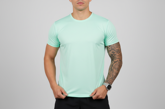 Mint green athletic t-shirt without logo