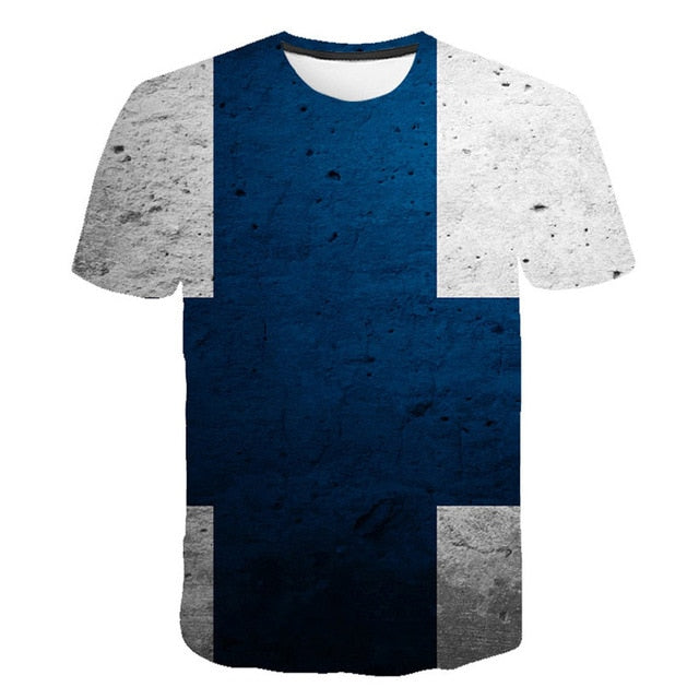 Flag Printing 3D Red maple Tshirt Men Fashion Short Sleeve Summer T-shirts Casual Canada Flag