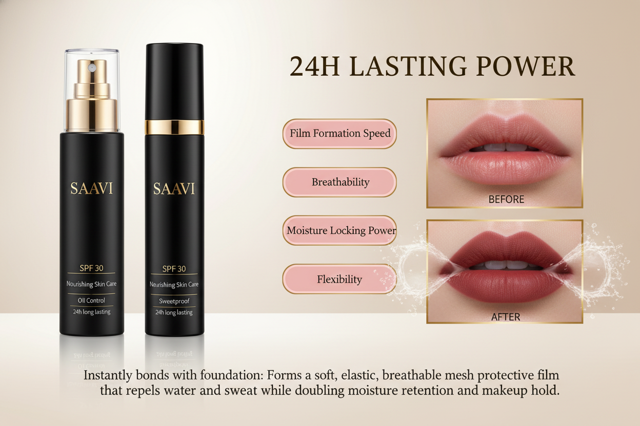 Saavi Setting Spray - Before After