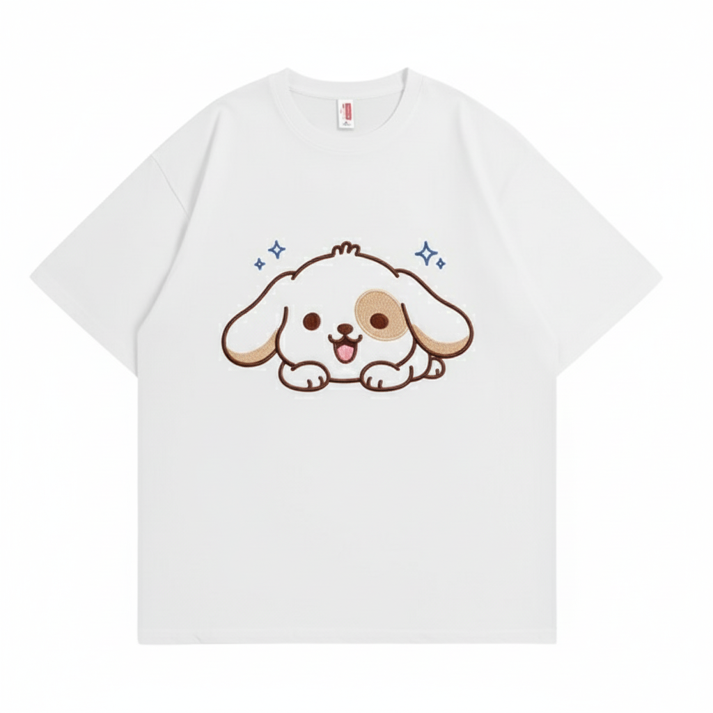 White puppy t-shirt